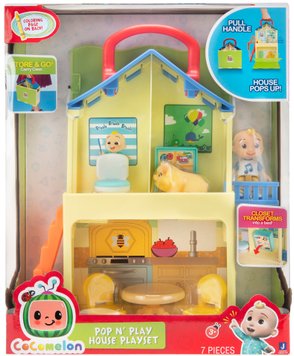 Ігровий набір CoComelon Medium Playset Pop n' Play House - 2 фігурки та 5 аксесуарів