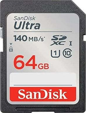 Карта пам'яті SanDisk SD   64GB C10 UHS-I R140MB/s Ultra (SDSDUNB-064G-GN6IN)