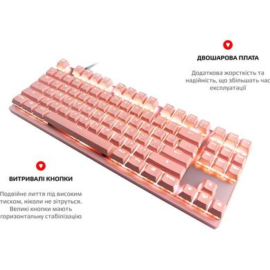 Клавіатура Motospeed GK82 Outemu Blue (mtgk82pmb) Pink
