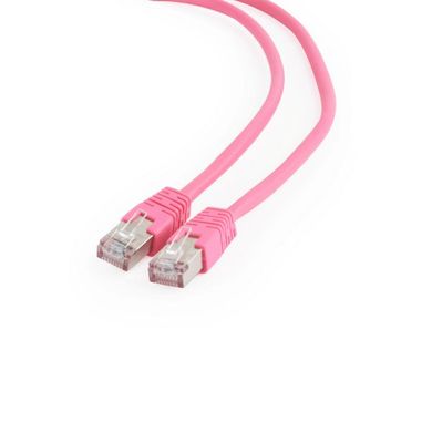 Патч корд Cablexpert PP6-0.25M/RO, FTP, категорія. 6, литий,  50u" штекер із клямкою, 0.25 м, рожевий