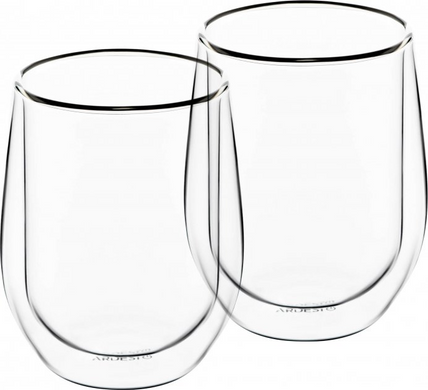 Набір чашок Ardesto з подвійними стінками для латте, 250 мл, 2 шт (AR2625G)