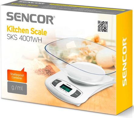 Весы кухонные Sencor SKS4001WH