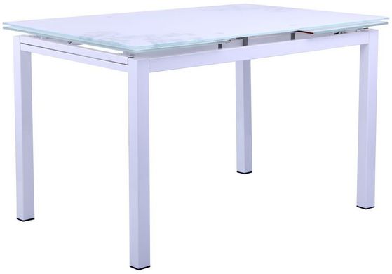Розкладний стіл AMF Мішель білий/скло білий (258120)