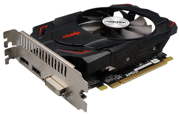Відеокарта Arktek PCI-Ex Radeon RX 550 4GB GDDR5 (128bit) (1287/7000) (DVI, HDMI, DisplayPort) (AKR550D5S4GH1)