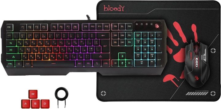 Комплект (клавіатура, миша) A4Tech B1700 Bloody Black