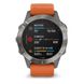 Смарт-часы Garmin Fenix ​​6 Pro Sapphire Titanium with Ember Orange Band