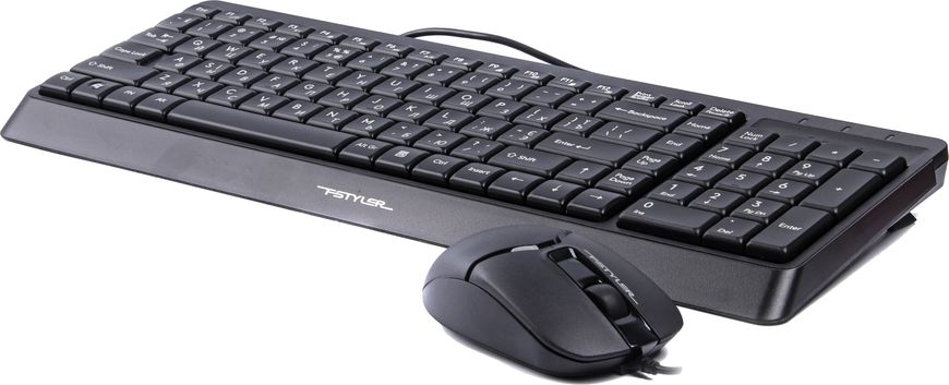 Комплект (клавіатура, мишка) A4Tech Fstyler F1512 Black USB