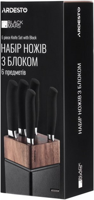 Набір ножів Ardesto Black Mars, 6 предметів (AR2020SW)