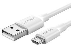 Кабель UGREEN US289 USB 2.0 to Micro Cable Nickel Plating 2A 1m White (60141)