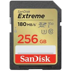 Карта пам'яті SD  256GB SanDisk C10 UHS-I U3 R180/W130MB/s Extreme V30 (SDSDXVV-256G-GNCIN)