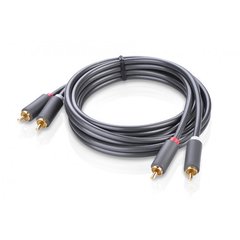 Кабель UGREEN AV104 2RCA to 2RCA Audio Cable, 1 m Black 30747