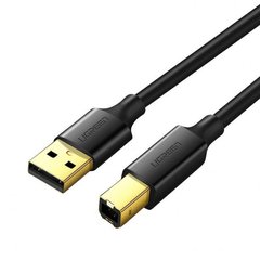 Кабель UGREEN US135 USB-A 2.0 - USB-B 2.0 Cable, 1 m Black 20846
