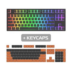 Клавіатура з кейкапами DARK PROJECT (DPO-KD-87A-006700-GYL+KS-43) (оранжево-чорні)
