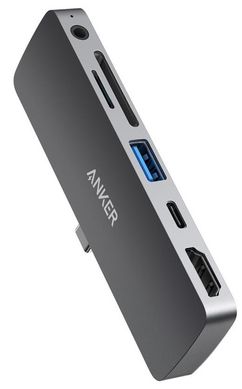 Хаб Anker PowerExpand Direct 6-in-1 USB-C PD Media Hub for iPad Pro Gray (A83620A1)