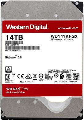 Внутрішній жорсткий диск Westren Digital 14TB 7200 512MB Red Pro NAS (WD141KFGX)