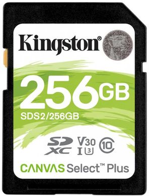Карта пам'яті Kingston SDXC (UHS-1 U1) Canvas Select Plus 256Gb class 10 V10 (SDS2/256GB)