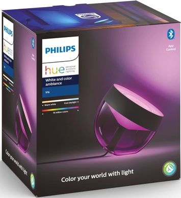 Настольная лампа Philips Hue Iris 2000K-6500 K Color Bluetooth Black (929002376201)