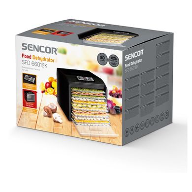 Сушарка для овочів та фруктів Sencor SFD 6601BK