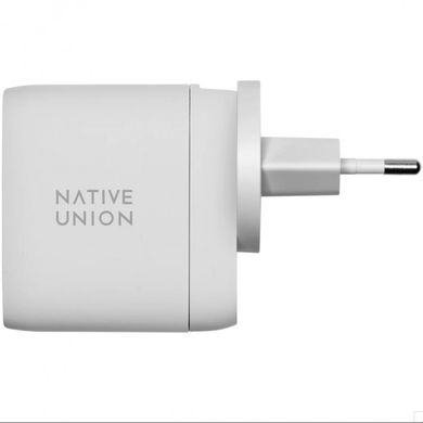 Зарядний пристрій Native Union Fast GaN Charger PD 67W Dual USB-C Port White (FAST-PD67-WHT-INT)