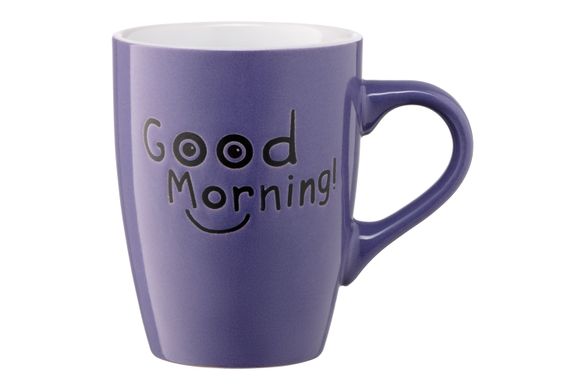 Чашка Ardesto Good Morning, 330 мл, фіолетова, кераміка (AR3468V)