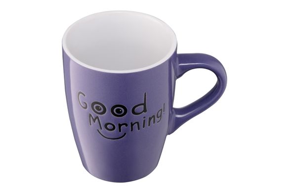 Чашка Ardesto Good Morning, 330 мл, фіолетова, кераміка (AR3468V)