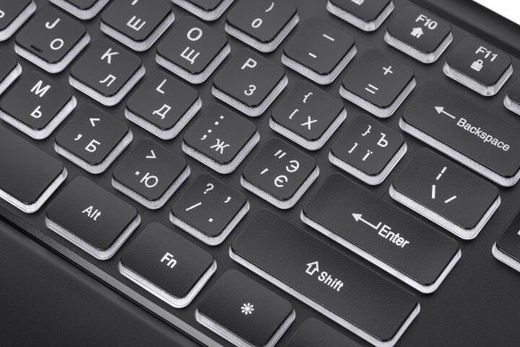 Клавіатура 2E KS110 Illuminated (2E-KS110UB) Black