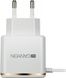 Мережевий зарядний пристрій Canyon USB + вбудований кабель Lightning 2.1 А White (CNE-CHA043WR)
