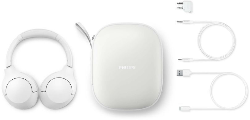 Навушники Philips TAH8506 Over-ear ANC Hi-Res Wireless Mic Білий