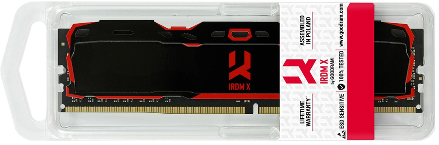 Оперативна пам'ять Goodram 16 GB DDR4 3200 MHz Iridium X Black (IR-XL3200D464L16S/16G)