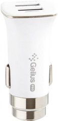 Автомобільний зарядний пристрій Gelius Pro Apollo GP-CC01 2USB 3.1A + Cable iPhone X White