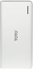 Універсальна мобільна батарея Toto TBG-45 Power Bank 16000 mAh 2USB 3,1A Li-Ion White