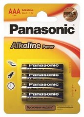 Батарейки Panasonic Alkaline Power AAA BLI 4 (LR03REB/4BPR)