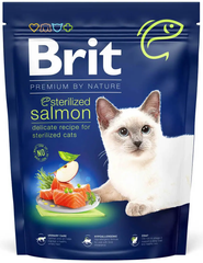 Сухий корм для стерилізованих котів Brit Premium by Nature Cat Sterilized Salmon з лососем, 300 г (171848)