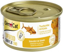 Вологий корм для котів GimCat Superfood 70 г (тунець та гарбуз)
