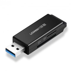 Кардрідер UGREEN CM104 USB 3.0 to TF + SD Dual Card Reader Black (40752)