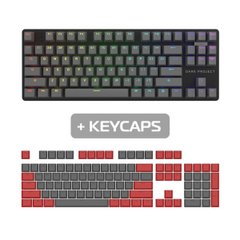 Клавіатура з кейкапами DARK PROJECT (DPO-KD-87A-006400-GRD+KS-42) (червоно-сірі)