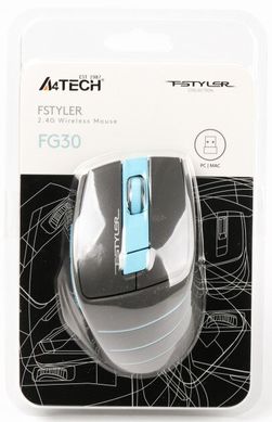 Миша A4Tech FG30 Black/Blue USB