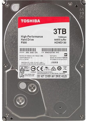 Внутрішній жорсткий диск Toshiba P300 3 TB HDWD130EZSTA