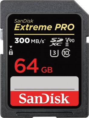 Карта памяти SanDisk SDXC (UHS-II U3) Extreme Pro 64Gb class 10 V90 (SDSDXDK-064G-GN4IN)