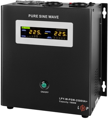 Джерело безперебійного живлення LogicPower з правильною синусоїдою 24V LPY-W-PSW-2500VA+(1800Вт)10A/20A (10342)