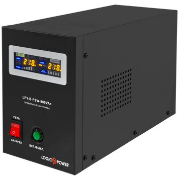 Джерело безперебійного живлення LogicPower LPY-B-PSW-800VA + (560Вт) 5A / 15A з правильною синусоїдою 12В (LP4150)