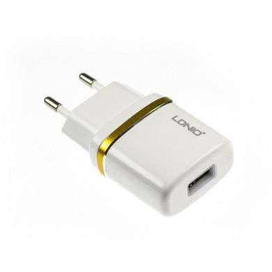 Мережевий зарядний пристрій LDNIO 1A 1USB + Lightning cable DL-AC50 (white)