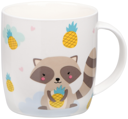 Чашка Ardesto Cute raccoon, 350 мл, порцеляна (AR3415)