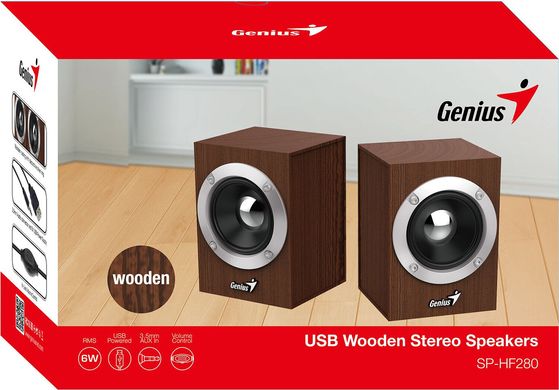 Акустическая система Genius 2.0 SP-HF280 USB Wood (31730028400)