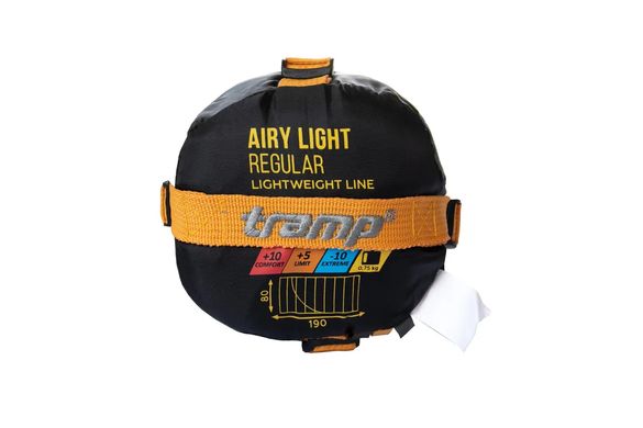 Спальний мішок Tramp Airy Light ковдра жовтий/сірий 190/80 лівий (TRS-056-L)