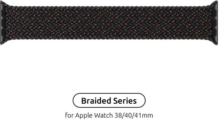 Ремінець ArmorStandart Braided Solo Loop для Apple Watch 38/40/41mm Black Unity Size 2 (120 mm) (ARM64894)