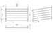 Рушникосушка Laris Зебра Горизонт ЧК6 1000x600 підключеня зліва (77700080)