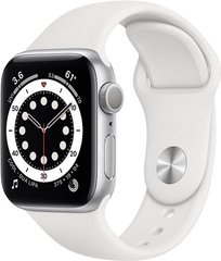 Смарт-годинник Apple Watch Series 6 GPS 44mm Silver Aluminium Case with White Sport Band (M00D3UL/A)