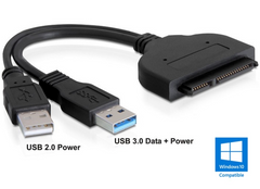 Адаптер-переходник USB 3.0 - SATA III 2.5" 7+15pin OEM (S0622)