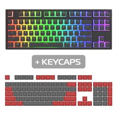 Клавіатура з кейкапами DARK PROJECT  (DPO-KD-87A-006700-GYL+KS-42) (червоно-сірі)